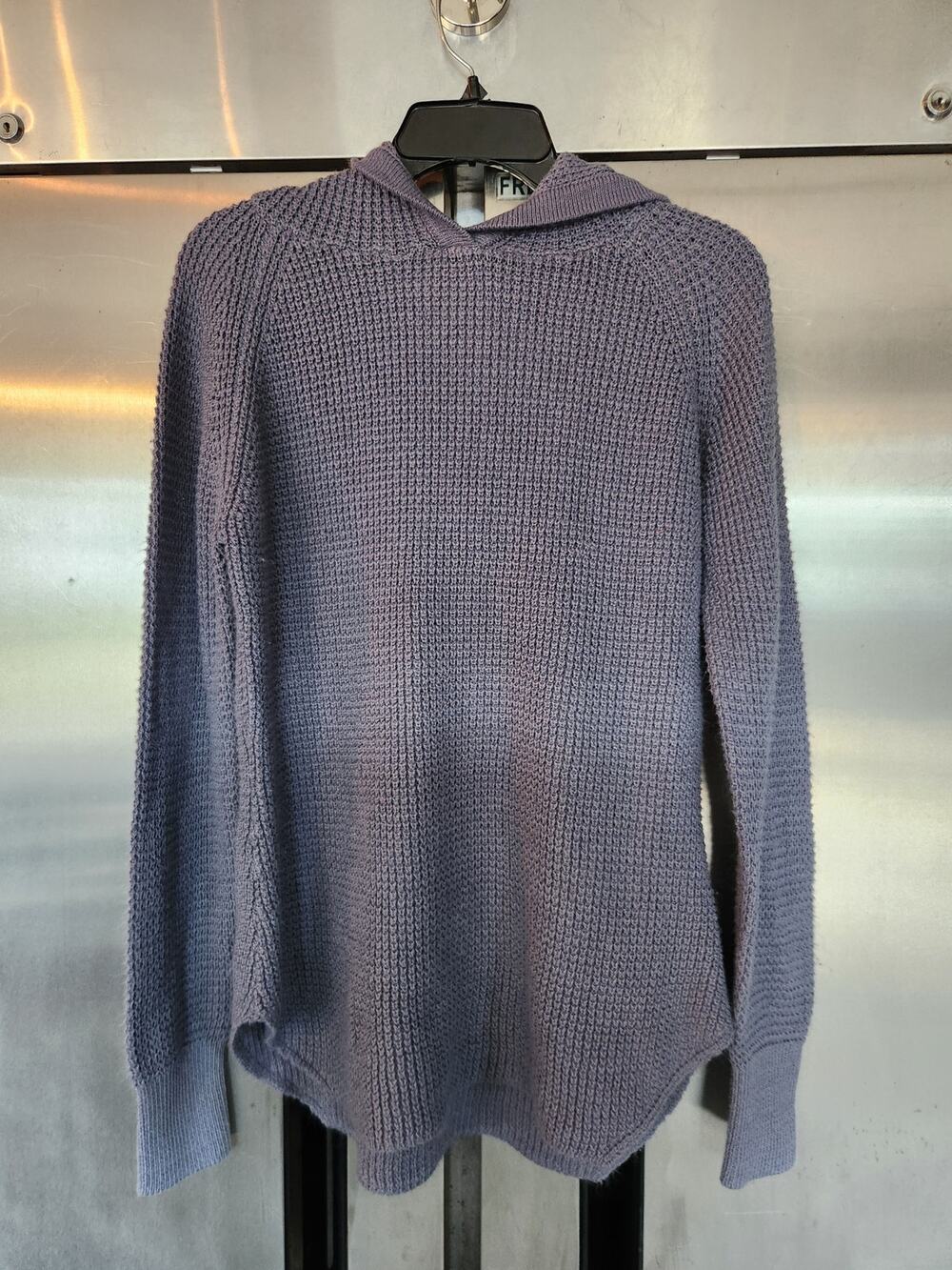 RD Style Womens Sweater Size M Cowl Neck Waffle Knit Long Sleeve Top